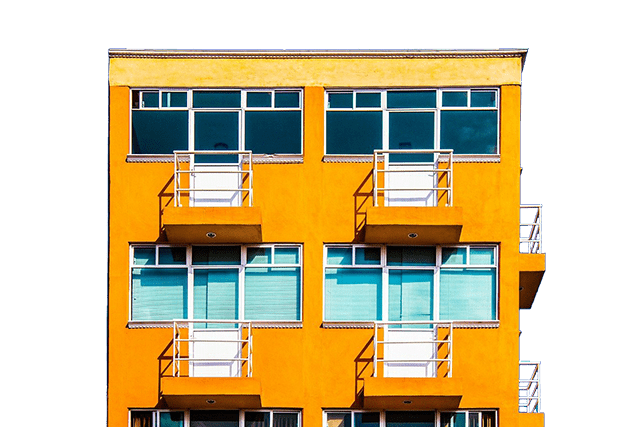 apartment building in transparent background